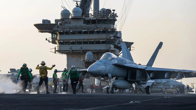 US warplane falls off aircraft carrier into Red Sea