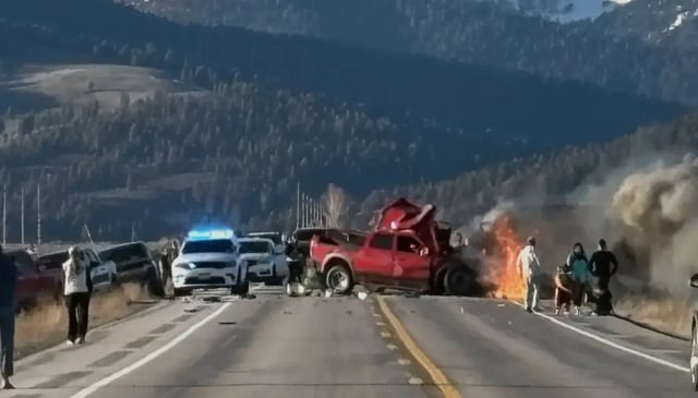 Seven dead in fiery US van crash near Yellowstone
