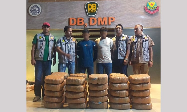 Two held with 100-kg hemp in city