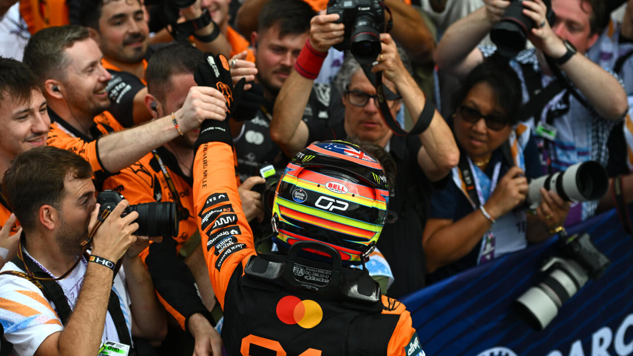 Oscar Piastri wins Miami Grand Prix to lead McLaren one-two