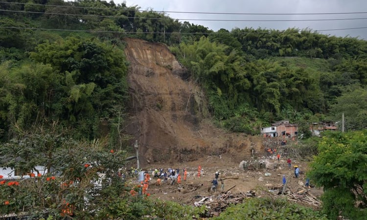 Five dead, two missing in Colombia landslide
