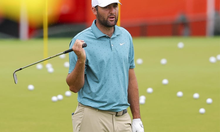 Rain soaks first practice day at PGA Championship