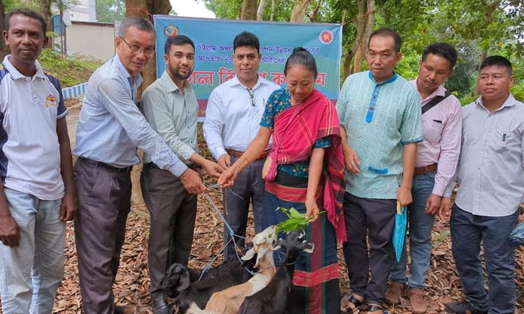 Goats distributed among fishermen in Rangamati