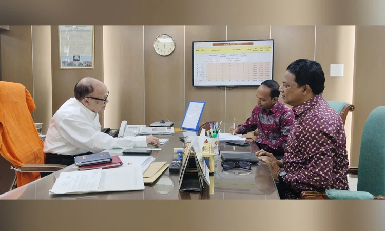 BSS conducted an interview with Food Adviser Ali Imam Majumder at his office today. Photo: BSS