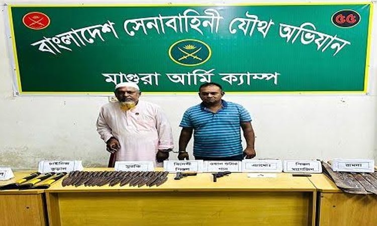 Father, son held with firearm in Magura