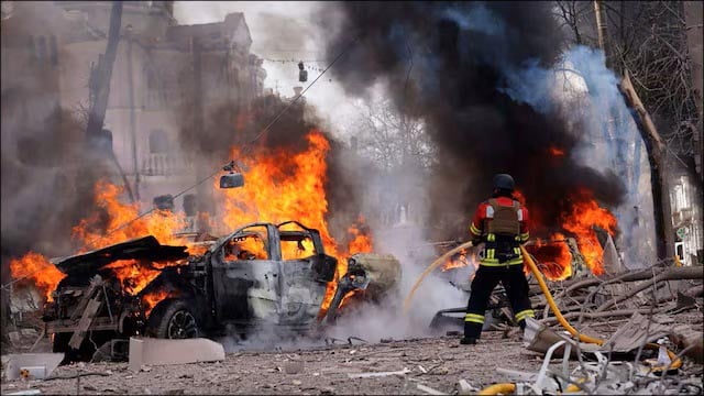 Russia, Ukraine trade drone fire at capitals amid prisoner swap