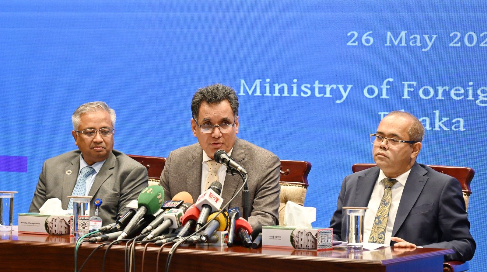 Acting Foreign Secretary Md Ruhul Alam Siddique addressed a curtain-raiser press briefing at the Ministry of Foreign Affairs this afternoon. Photo: MoFA
