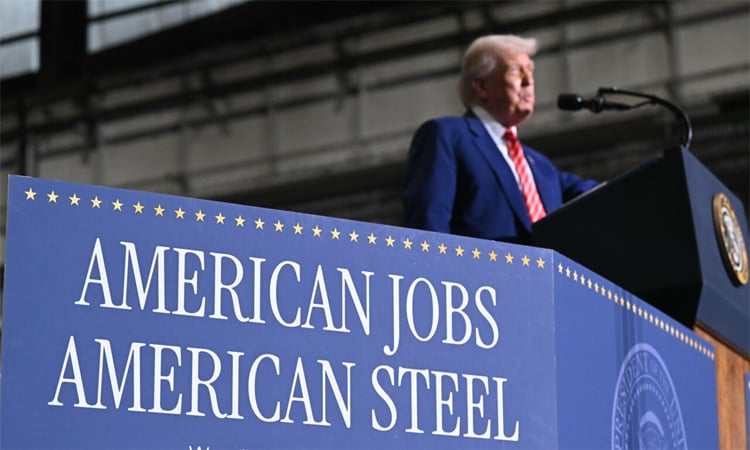 Trump says will double steel, aluminum tariffs to 50%