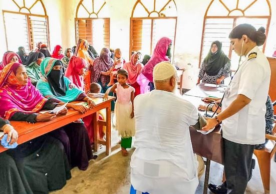 Bangladesh Navy provides free medical services in Patuakhali