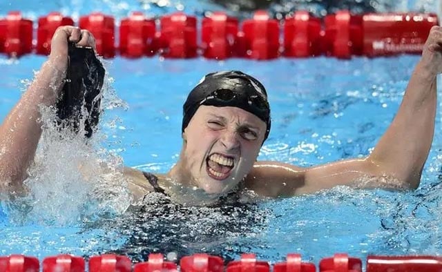 Ledecky wins 800m crown as US swim championships begin
