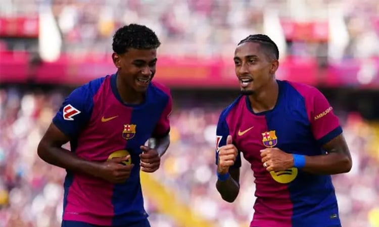 Raphinha wins Liga player of the year as Yamal gets youth prize