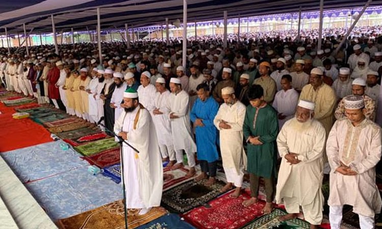 Main Eid congregation held at Shah Makhdum Eidgah in Rajshahi  