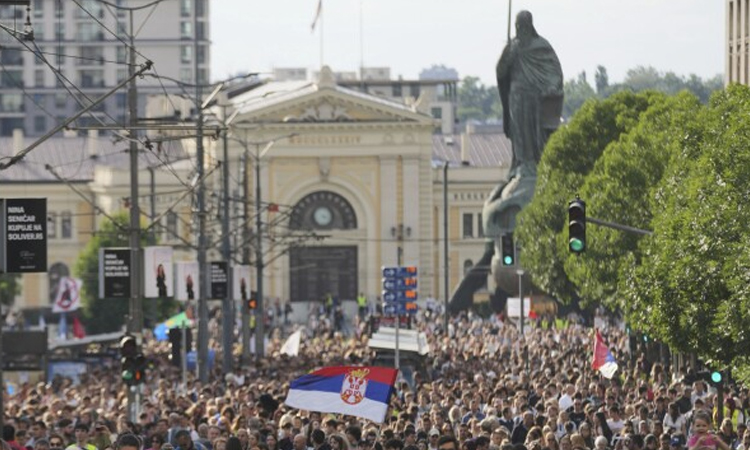Serbian town votes in key test for government after mass protests