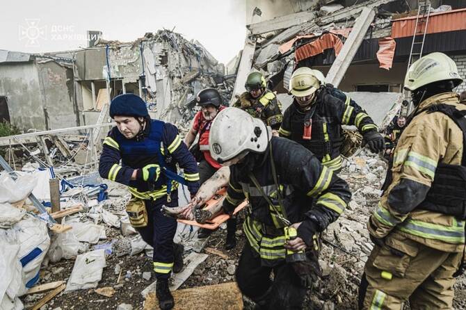 Ukraine says Russian strikes hit Kharkiv, killing two