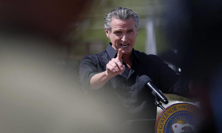 California governor goes on offensive as Trump squeezes LA
