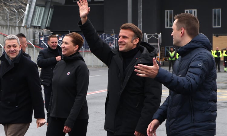 Macron, on Greenland visit, berates Trump for threats against the territory