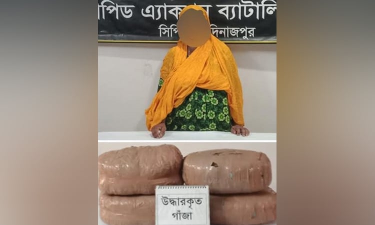 Woman held with 16-kg ganja in Dinajpur