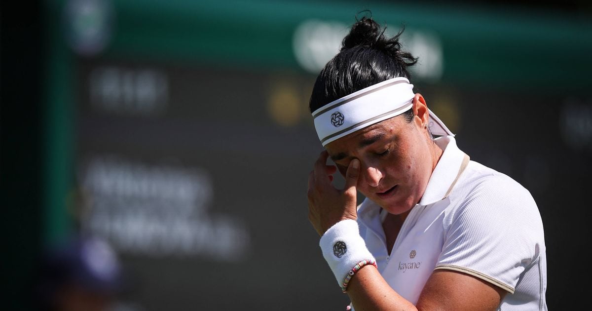 Tearful Jabeur forced to retire from Wimbledon first-round clash 