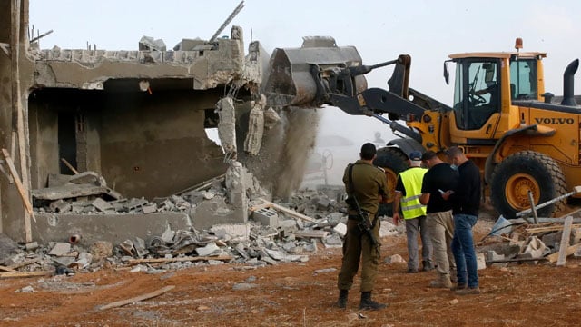 Israel army bulldozers plough through homes at West Bank camps