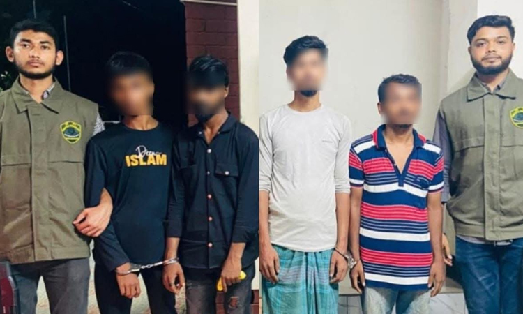 5 'Pani Rubel' gang members held in Mohammadpur