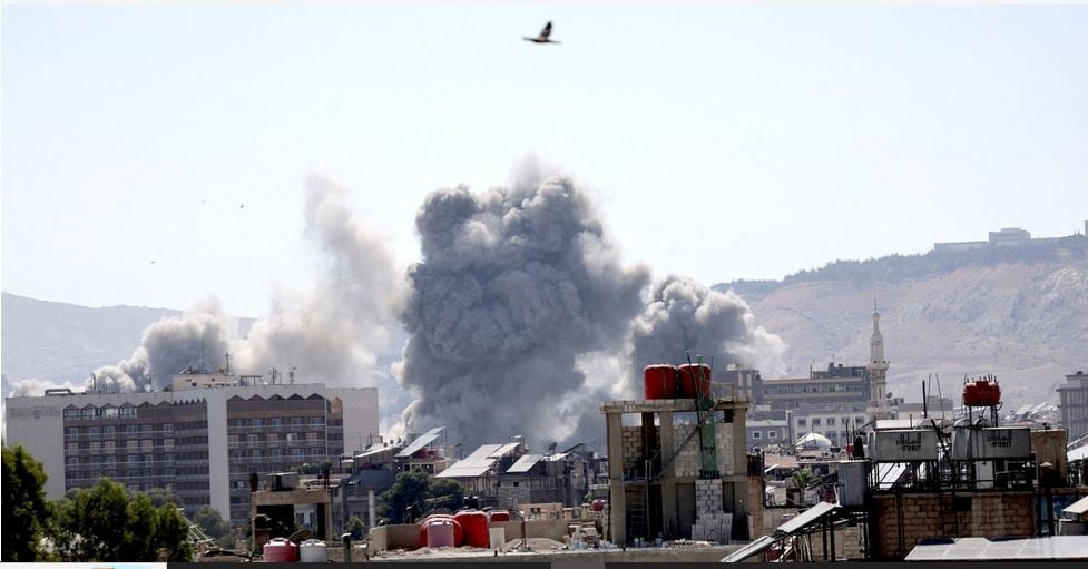 Israel strikes near Syrian army HQ: state TV