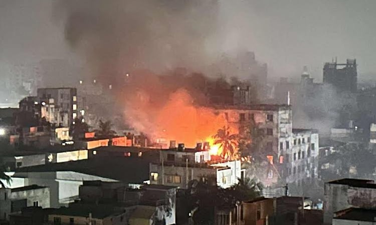 Fire destroys umbrella factory in Khulna
