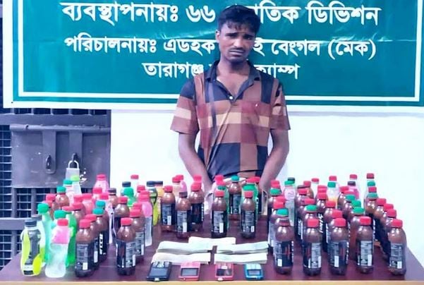 One arrested with huge quantity of liquor in Rangpur