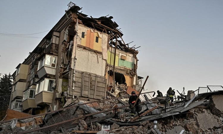 Russian attack on Ukraine capital kills one, wounds more than 40