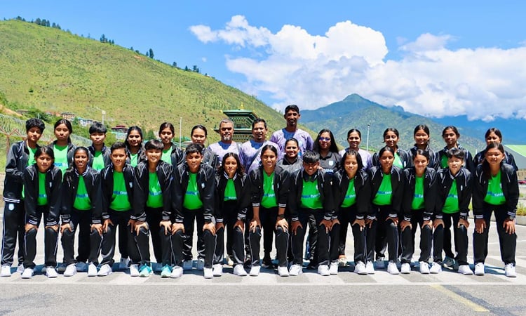 U-17 women's football team reaches Bhutan safely