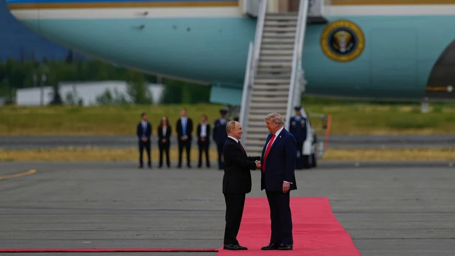 Trump, Putin depart US military base after summit on Ukraine
