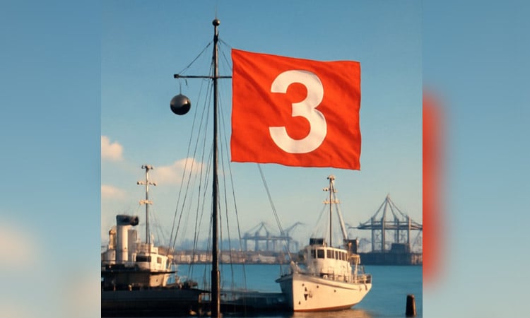 Maritime ports asked to hoist local cautionary signal No 3