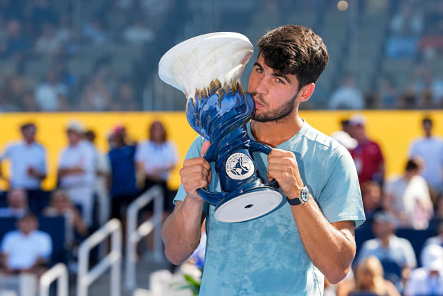 Alcaraz wins Cincinnati Open as Sinner retires