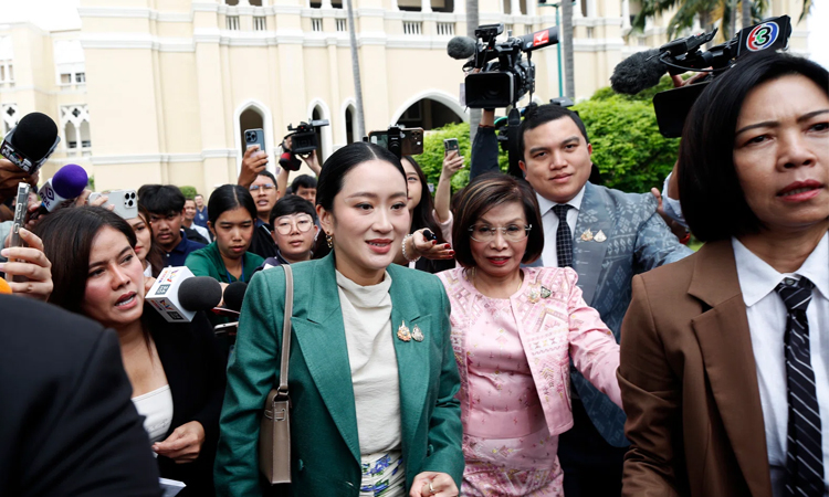 Suspended Thai PM in court for case seeking her ouster