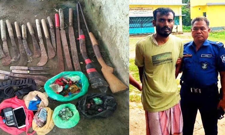 Top terror Shafi arrested with huge arms, ammunitions in Rangunia 