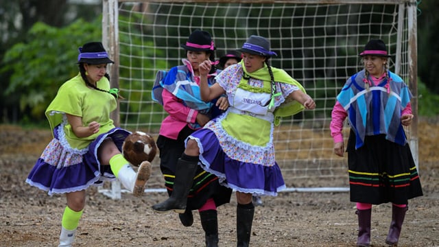 Putting the boot in: Colombian women farmers embrace football