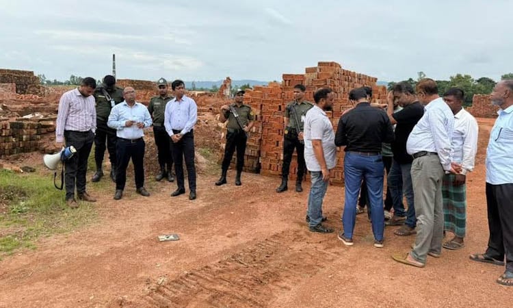Illegal brick kiln chimney demolished in Rangunia