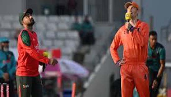 Rain interrupts Bangladesh's charge against Netherlands