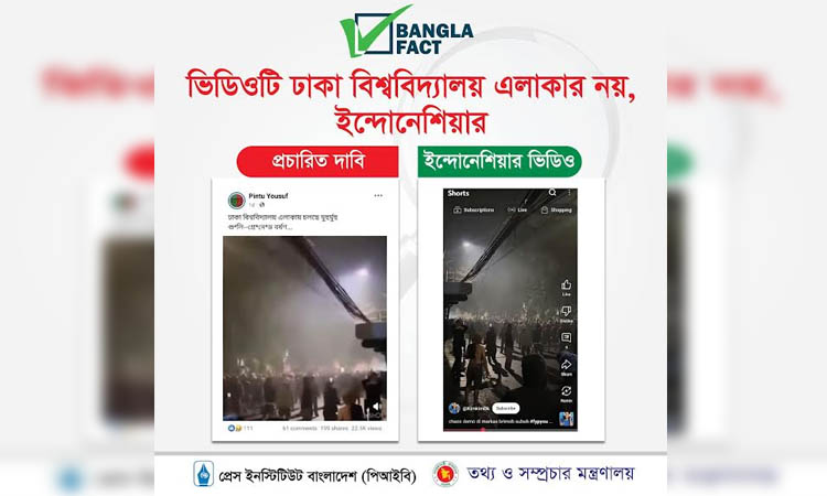 Indonesian gunfire video misrepresented as DU incident: BanglaFact 