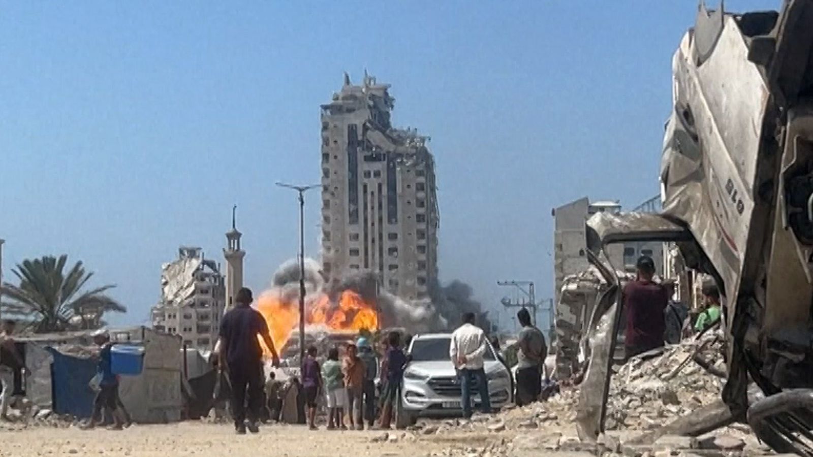 Israel strike destroys another Gaza City high-rise: witnesses