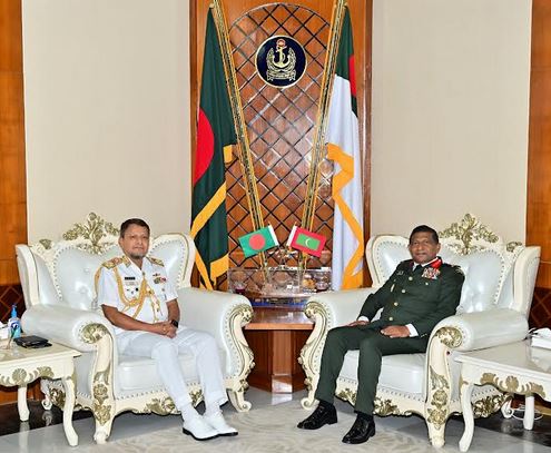 Maldivian defence force chief calls on naval chief