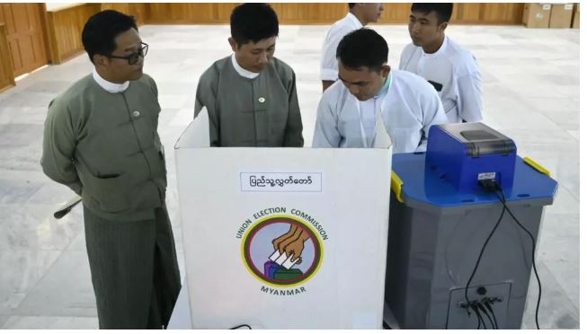 Myanmar junta says no voting in dozens of constituencies