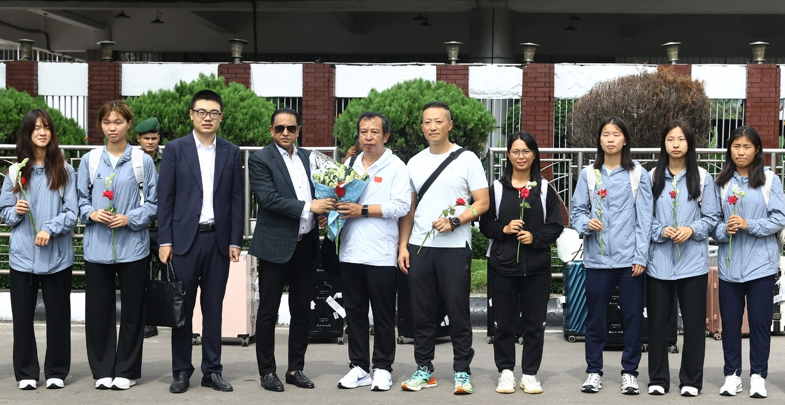 Chinese Universities football women's united team now in city