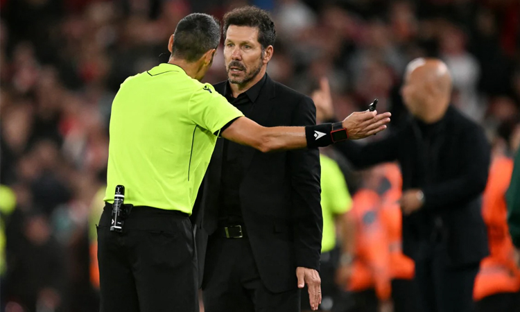 Simeone calls for more protection after Liverpool scuffle