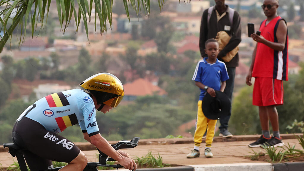 Evenepoel crushes Pogacar to win 3rd straight time-trial cycling world title