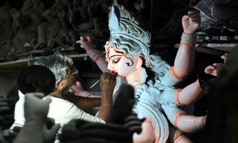 Durga Puja preparations going on in full swing