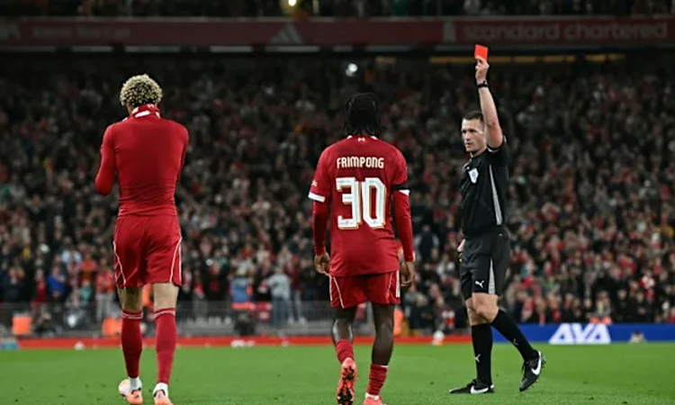 Ekitike apologises to Liverpool fans after 'stupid' red card