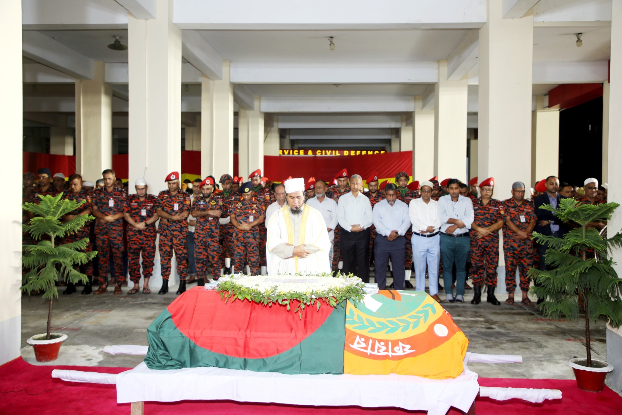 Firefighter Nurul Huda's janaja held