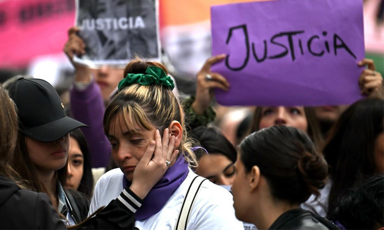 Argentina protesters march for victims of live-streamed femicide | International