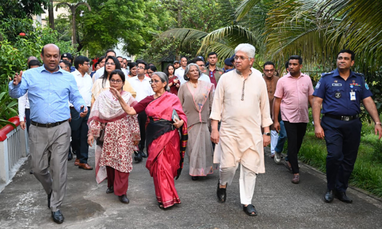 3 advisers visit Kumudini Welfare Trust in Tangail
