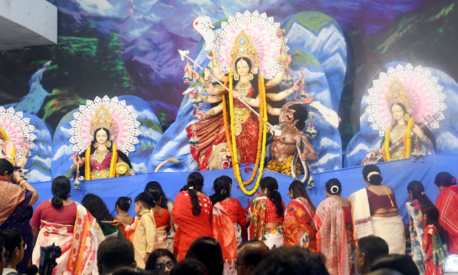 Bijoya Dashami being celebrated with pomp, decor